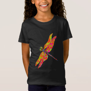 T-Shirt Illustration d'insecte néon de libellule