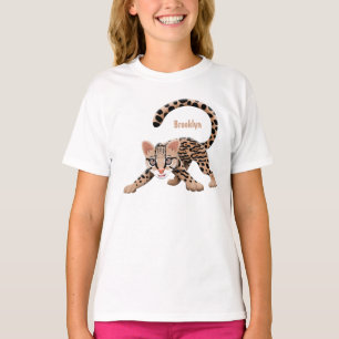 T-shirt Illustration d'ocelot mignon