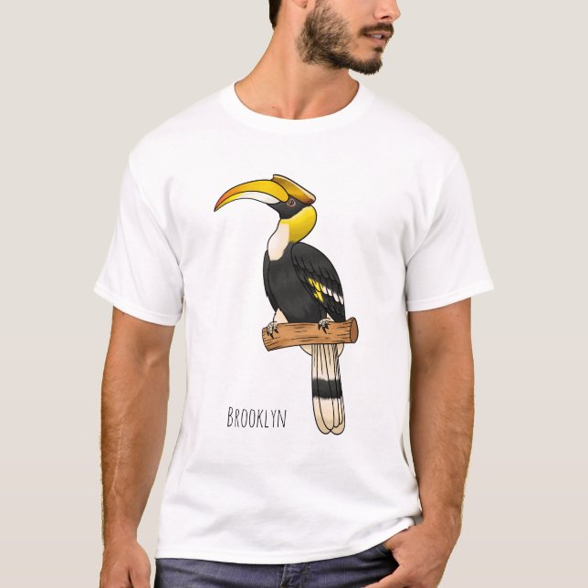 T-shirt Illustration d'oiseau de grande corneille (Devant)