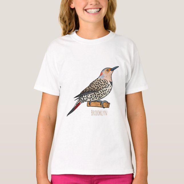 T-shirt Illustration d'oiseau de scintillement du Nord (Devant)