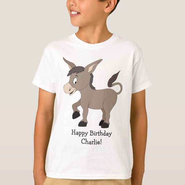 T-shirt Illustration Donkey vêtements de texte personnalis (Devant)