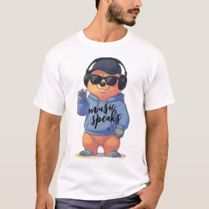 T-shirt illustration d'ours cool,