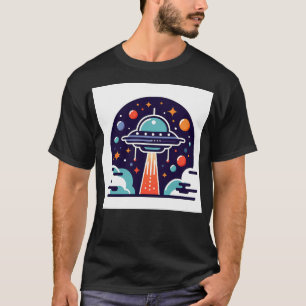 T-shirt Illustration d'ovni