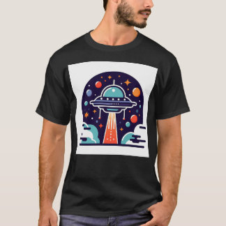 T-shirt Illustration d'ovni