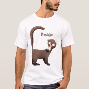 T-shirt Illustration drôle curieuse de dessin animé de coa