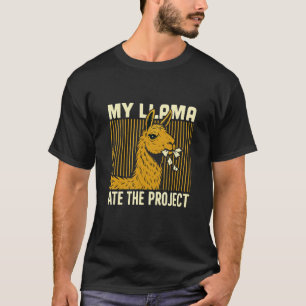 T-shirt Illustration drôle de lama Mon lama a mangé le pro