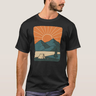 T-shirt Illustration du camp extérieur
