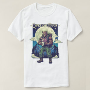 T-shirt Illustration du camping Espresso Moon Werewolf Cof