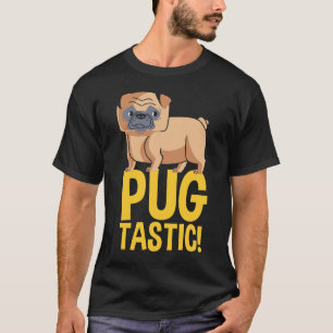 T-shirt Illustration du Carlin cool "Pugtastic !" Graphiqu