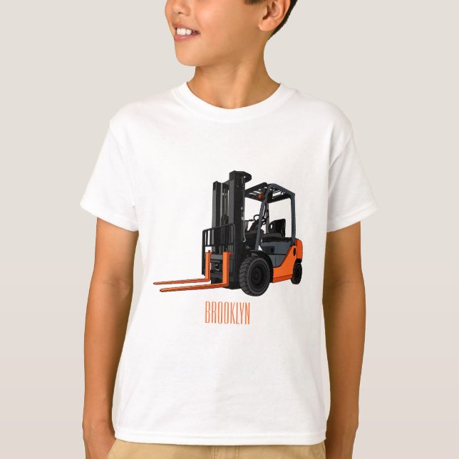 T-shirt Illustration du chariot élévateur (Devant)