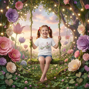 T-shirt Illustration du château d'amour flottant Imaginair