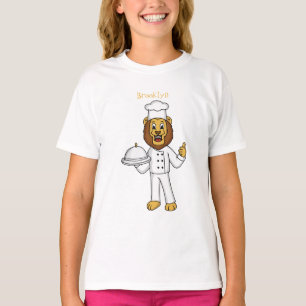 T-shirt Illustration du chef mignon lion