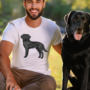 T-shirt Illustration du chien de dessin de Black Labrador 