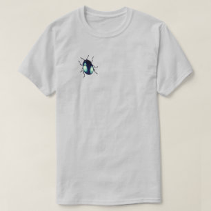 T-shirt Illustration du coléoptère bleu brillant