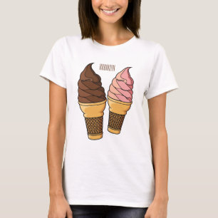 T-shirt Illustration du cône de crème glacée
