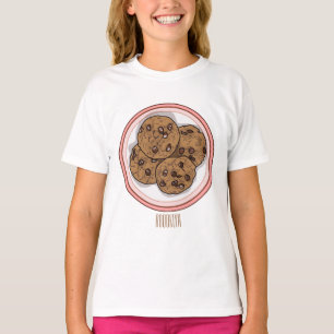 T-shirt Illustration du cookie de puce à chocolat