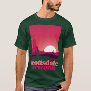 T-shirt Illustration du désert de Scottsdale Arizona Vinta