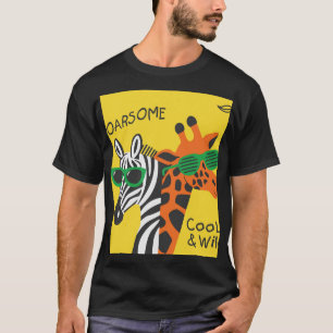 T-shirt Illustration du dessin animé de la cool Zebra Gira