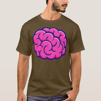 T-shirt Illustration du dessin du cerveau