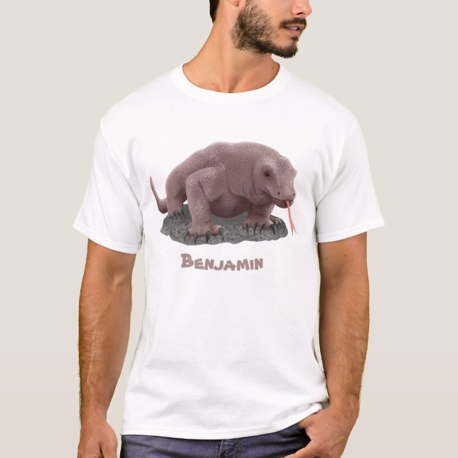 T-shirt Illustration du dragon de Komodo (Devant)