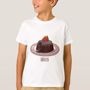 T-shirt Illustration du gâteau de lave au chocolat