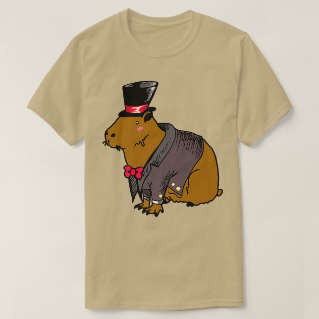 T-shirt Illustration du Mariage Capybara Groom (Design devant)