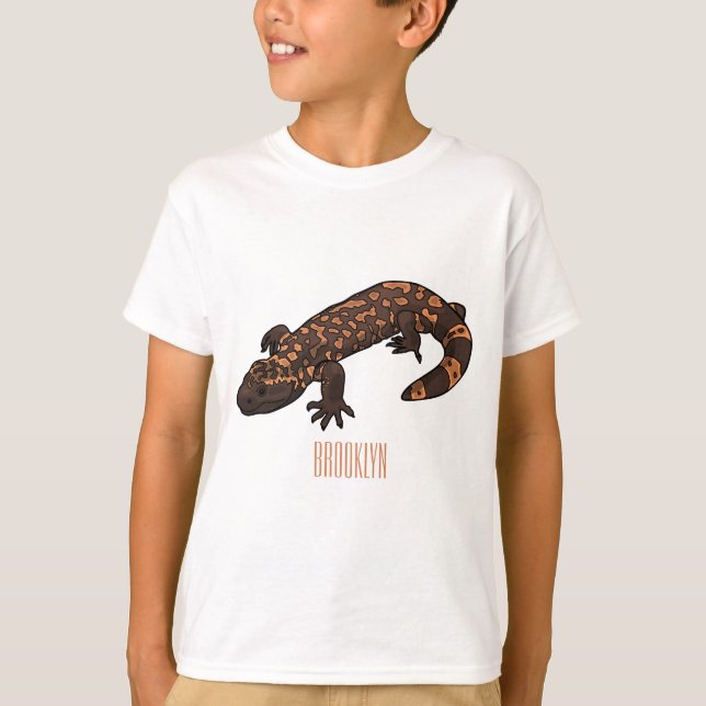 T-shirt Illustration du monstre Gila (Devant)