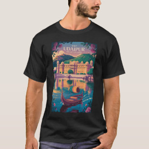 T-shirt Illustration du Palais de l'Inde d'Udaipur Art du
