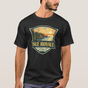T-shirt Illustration du parc national de l'Isle Royale Bad