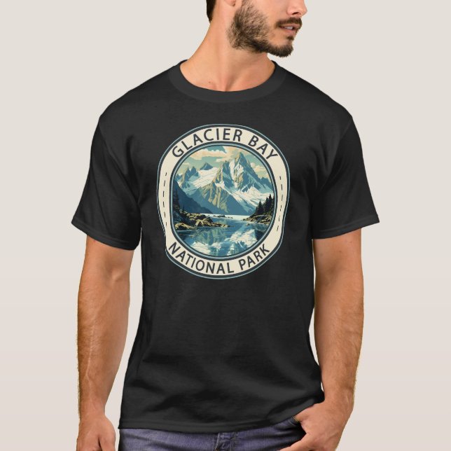 T-shirt Illustration du parc national Glacier Bay Travel A (Devant)