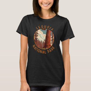 T-shirt Illustration du parc national Sequoia en état de d