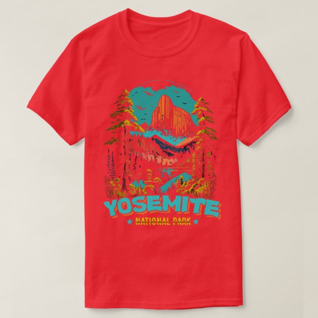 T-shirt Illustration du parc national Yosemite (Design devant)