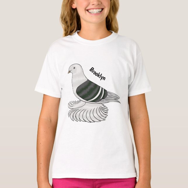 T-shirt Illustration du pigeon pigeon du Bouclier de Saxon (Devant)