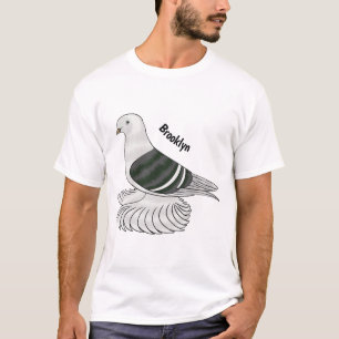 T-shirt Illustration du pigeon pigeon du Bouclier de Saxon