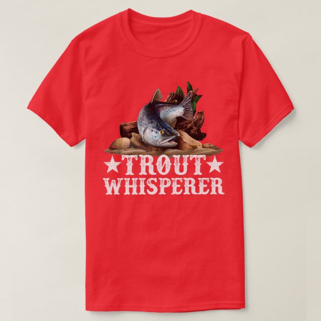 T-shirt Illustration du poisson truite Art de la pêche à l (Design devant)
