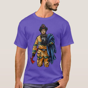 T-shirt Illustration du pompier Hero pompier