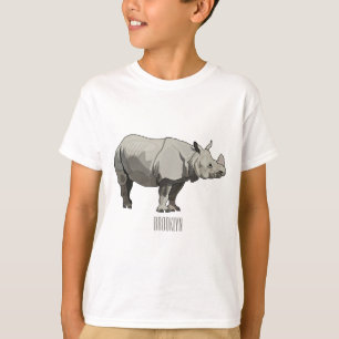 T-shirt Illustration du rhinocéros de Javan