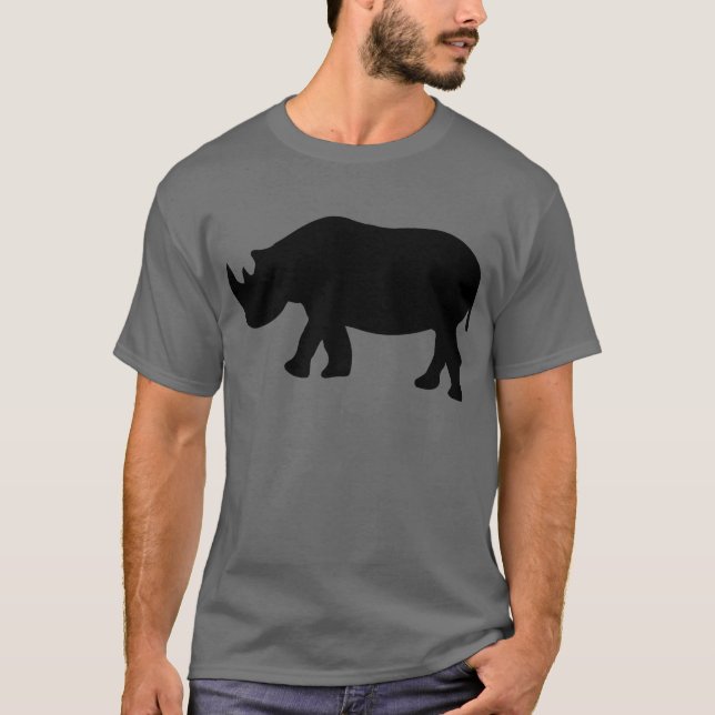 T-shirt illustration du rhinocéros noir (Devant)