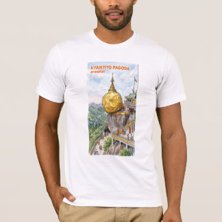 T-shirt Illustration du stupa sacré de Kyaiktiyo Golden Ro