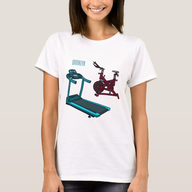 T-shirt Illustration du tapis roulant et de la bande dessi (Devant)