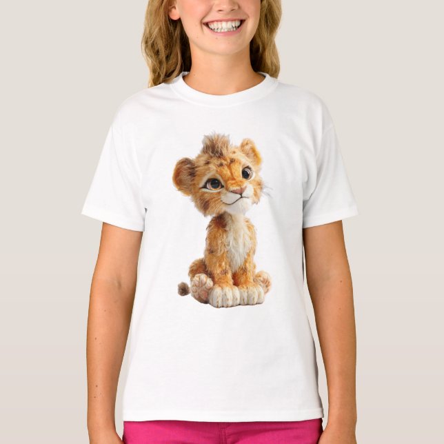 T-shirt Illustration d'un adorable lionceau mignon pour en (Devant)