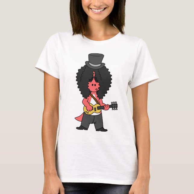 T-shirt Illustration D'Un Allosaurus Habillé En Étoile Roc (Devant)