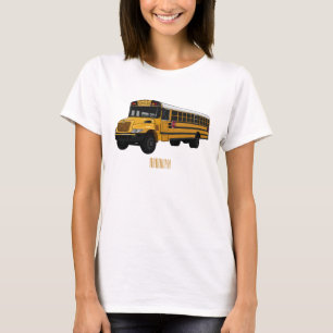 T-shirt Illustration d'un autobus scolaire
