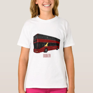 T-shirt Illustration d'un bus à deux étages