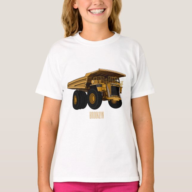 T-shirt Illustration d'un camion à grande échelle (Devant)