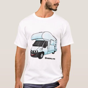T-shirt Illustration d'un campervan heureux