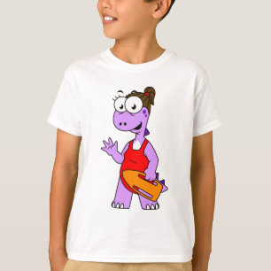 T-shirt Illustration D'Un Gardien À Vie Tyrannosaurus Rex.
