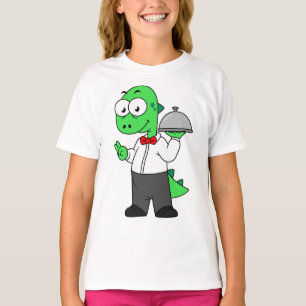 T-shirt Illustration D'Un Gardien Alimentaire Tyrannosauru