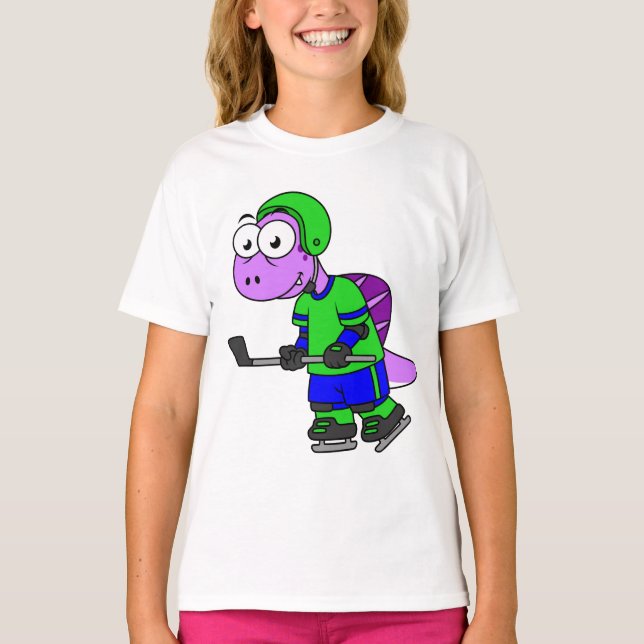 T-shirt Illustration D'Un Joueur De Spinosaurus. (Devant)