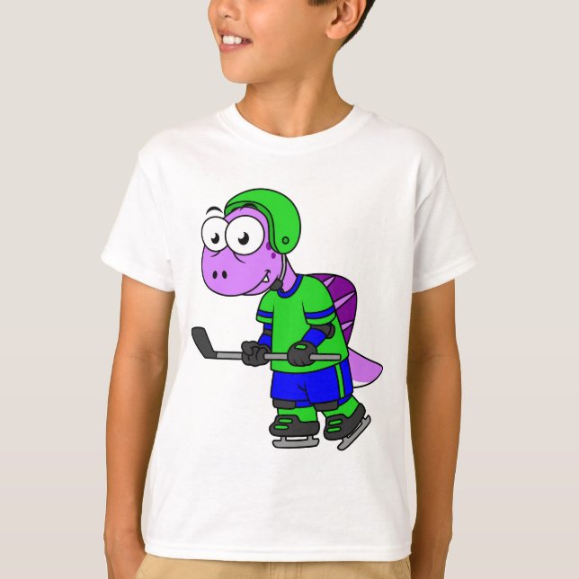 T-shirt Illustration D'Un Joueur De Spinosaurus. (Devant)